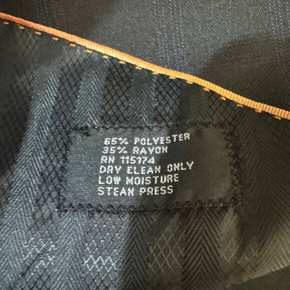 Bocaccio Uomo Men's Black Windowpane Blazer Jacket 40L Polyester/Rayon Blend - Picture 6 of 8